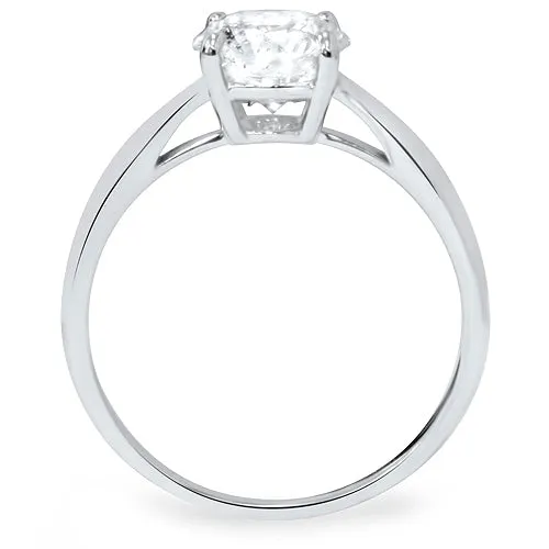 1.5ct Cushion Cut Diamond Engagement Ring in 14k White Gold with Enhanced Features.