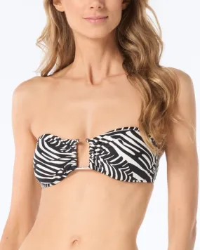 2024 Michael Kors Patchwork Zebra Bandeau Bikini Top - Mm9q054.