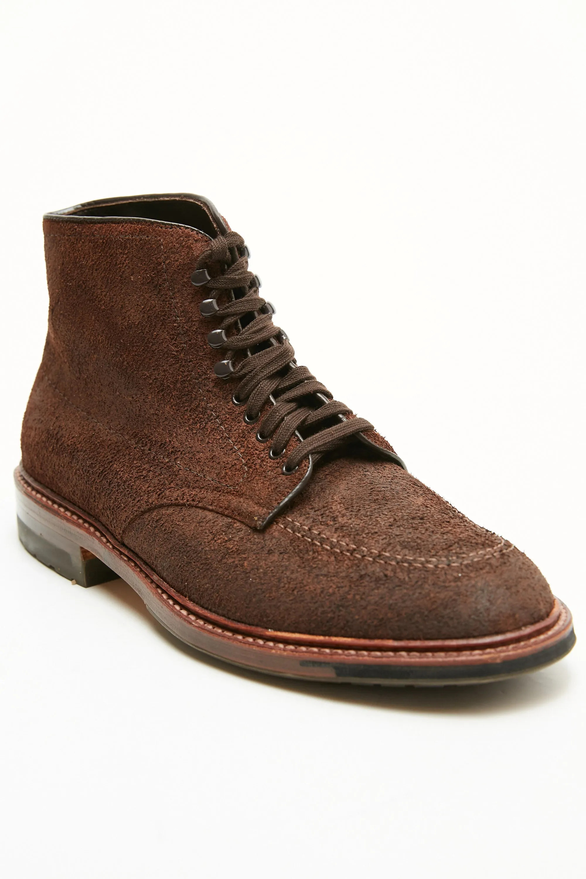 Alden 4015HC Mocc Toe Indy Boot - Reverse Tobacco Oiled Nubuck