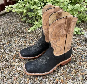 Anderson Bean Black Shark & Bone Mad Cat Square Toe Cowboy Boots 335360