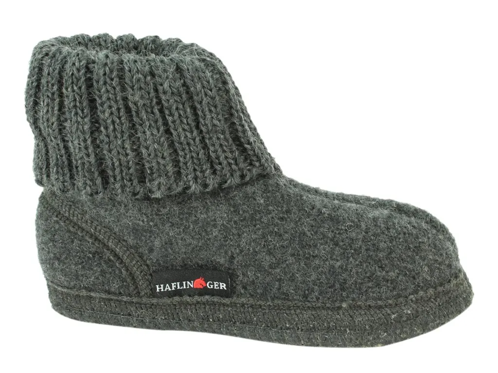 Anthracite Karl Haflinger Kids Slippers