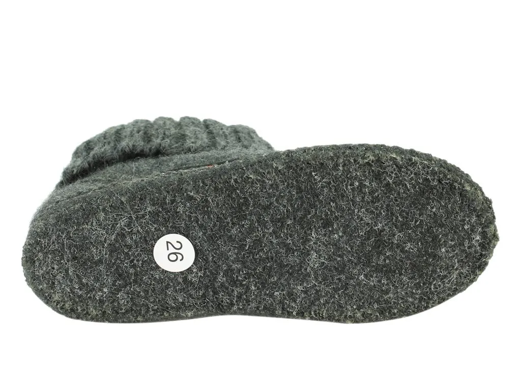 Anthracite Karl Haflinger Kids Slippers