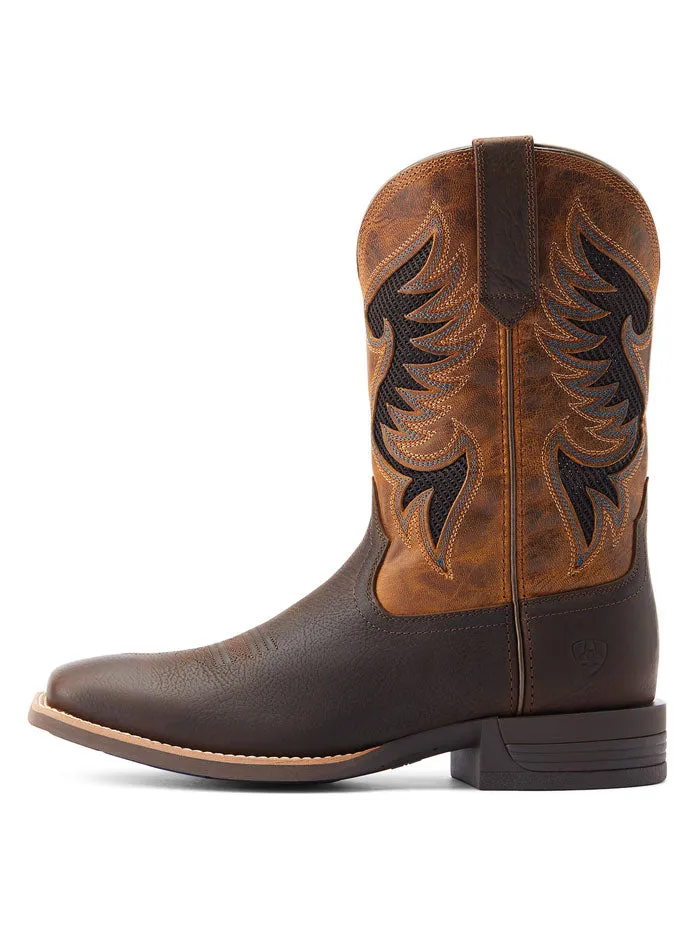 Ariat Men's Cowpuncher VentTEK Western Boot Dark Brown