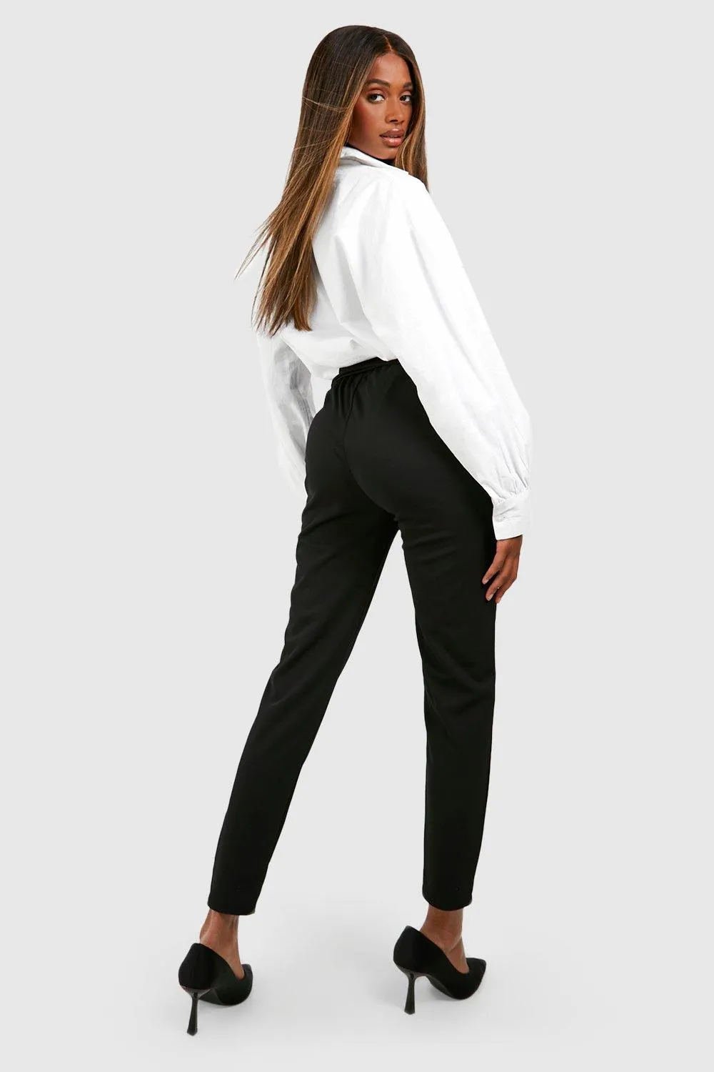 Belted Crepe Leggings | boohoo