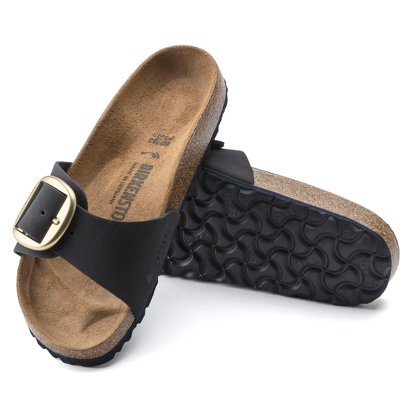 Birkenstock Madrid with Big Buckle in Nubuck