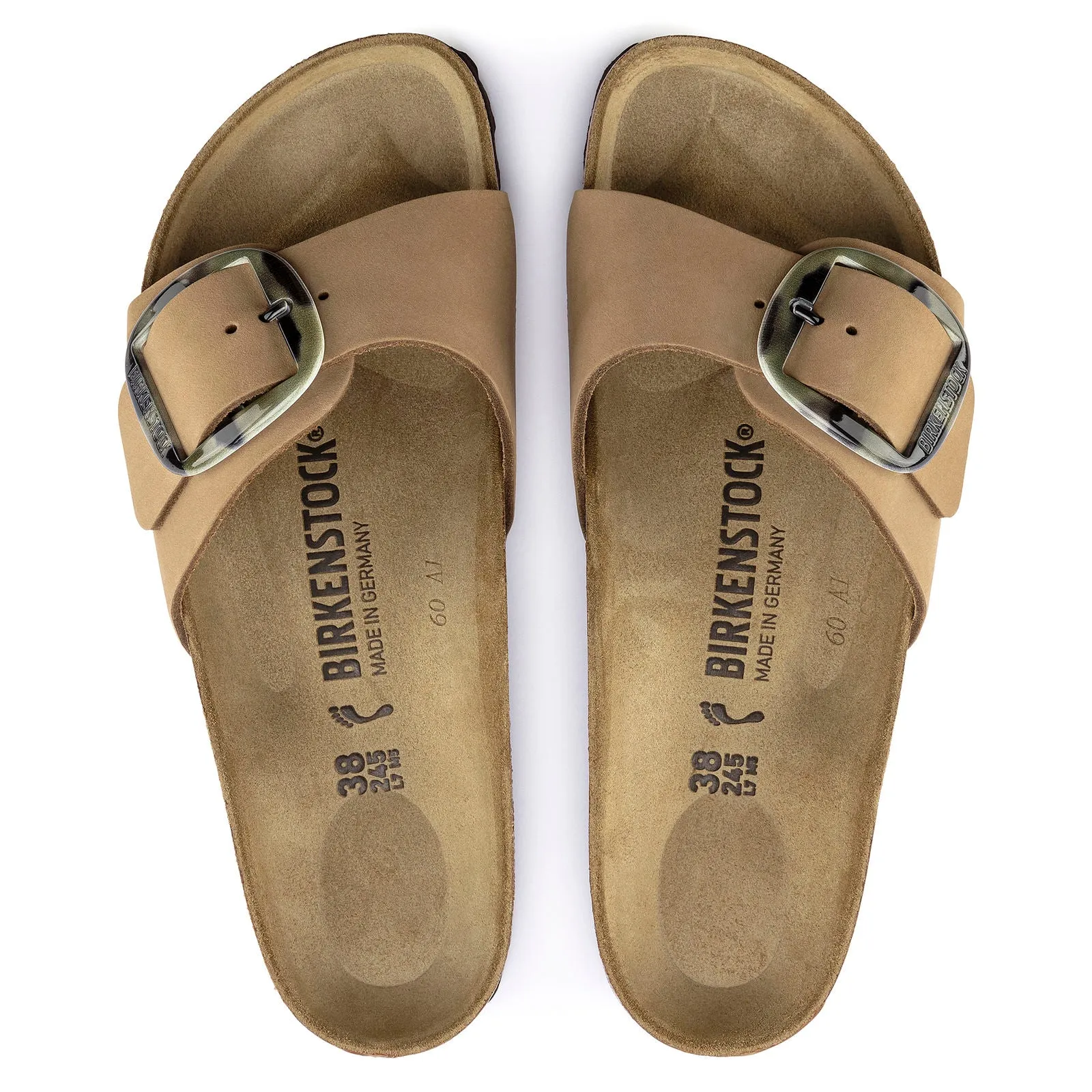 Birkenstock Madrid with Big Buckle in Nubuck