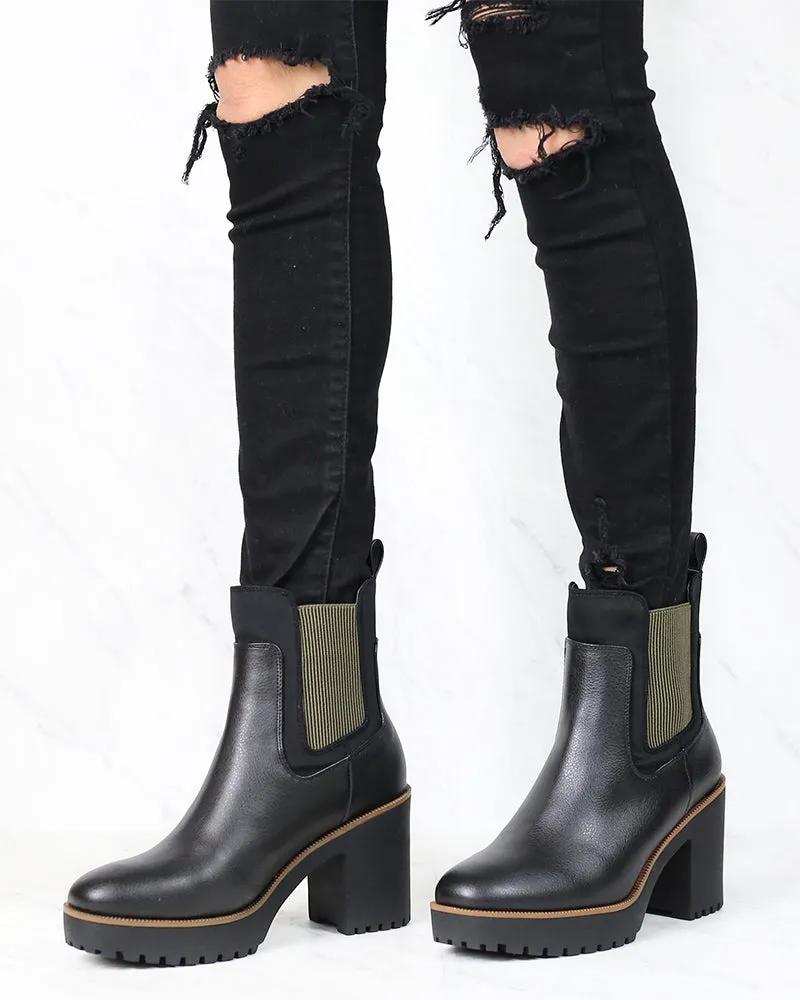 Black Ankle Boots: Good Day Grain Platform – Top Quality