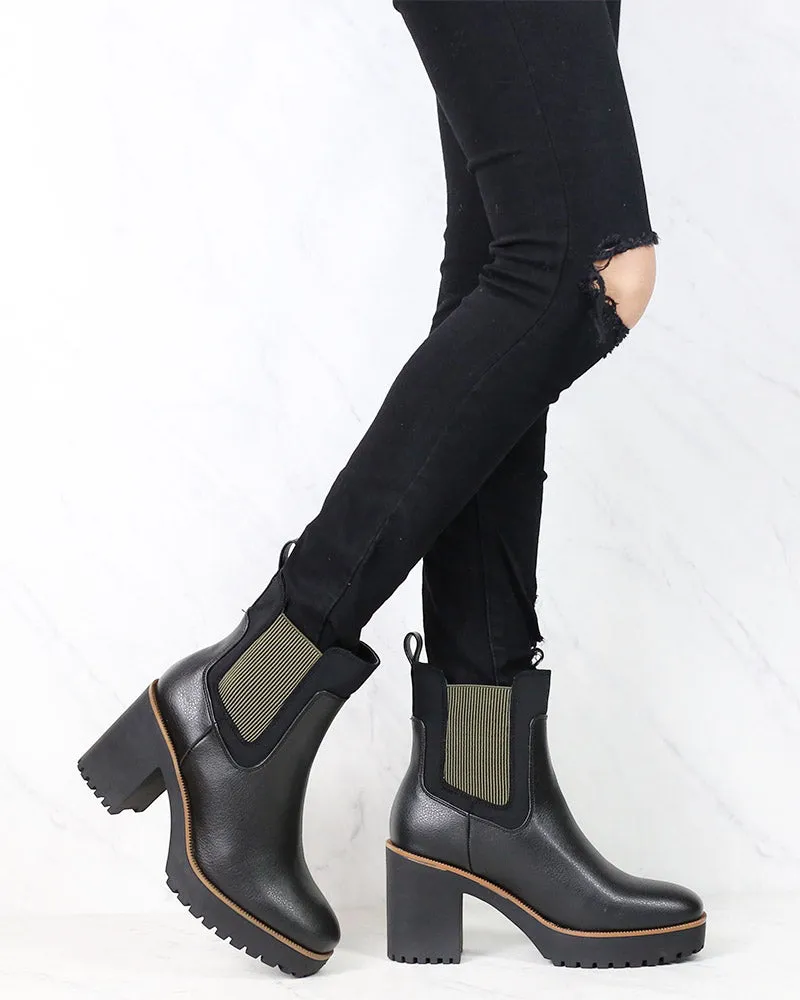 Black Ankle Boots: Good Day Grain Platform – Top Quality