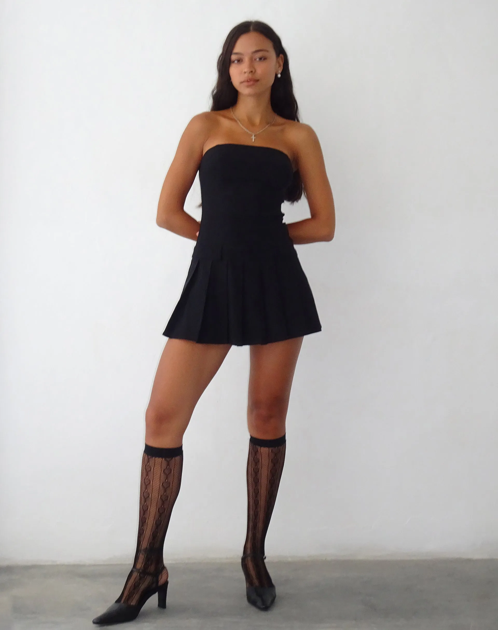 Black Bandeau Mini Dress - Payoda