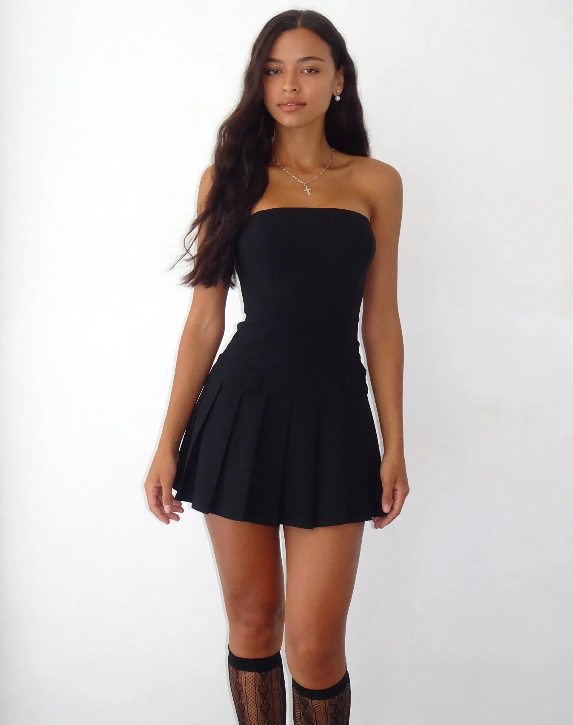 Black Bandeau Mini Dress - Payoda