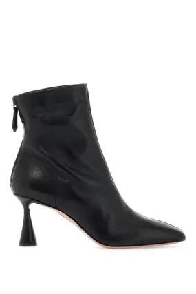 black leather ankle boots