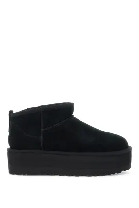 black platform ankle boots