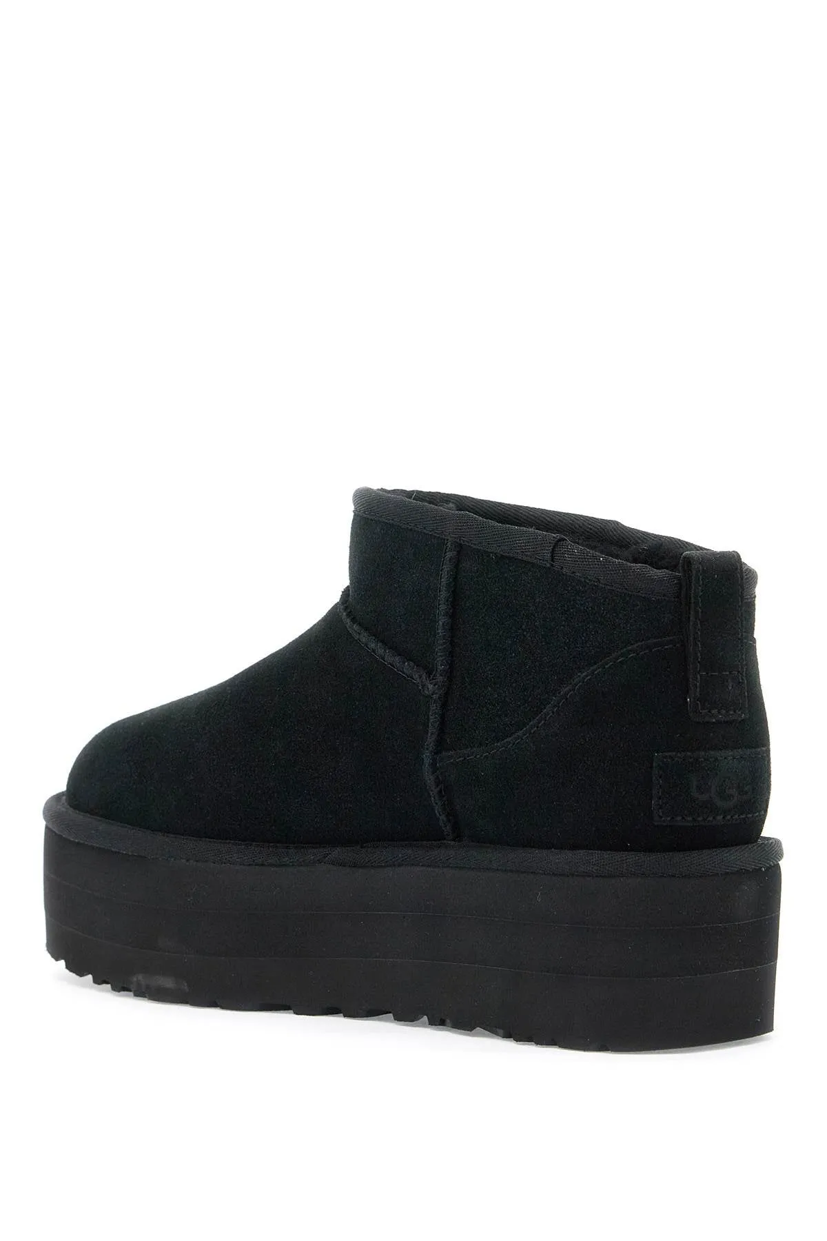 black platform ankle boots