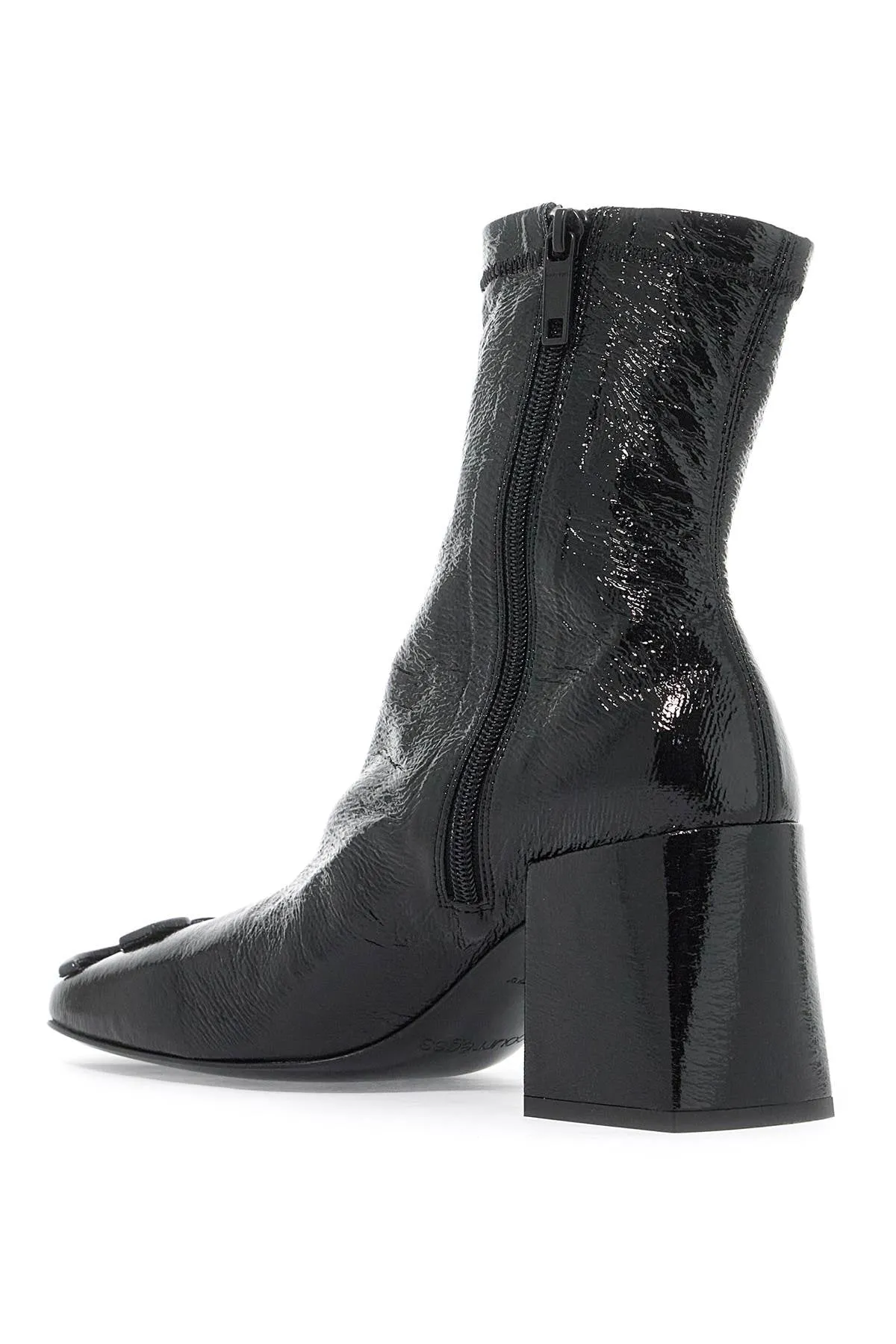 Black vinyl ankle boots PERSAB021VY0015 - stretch, trendy, fashion