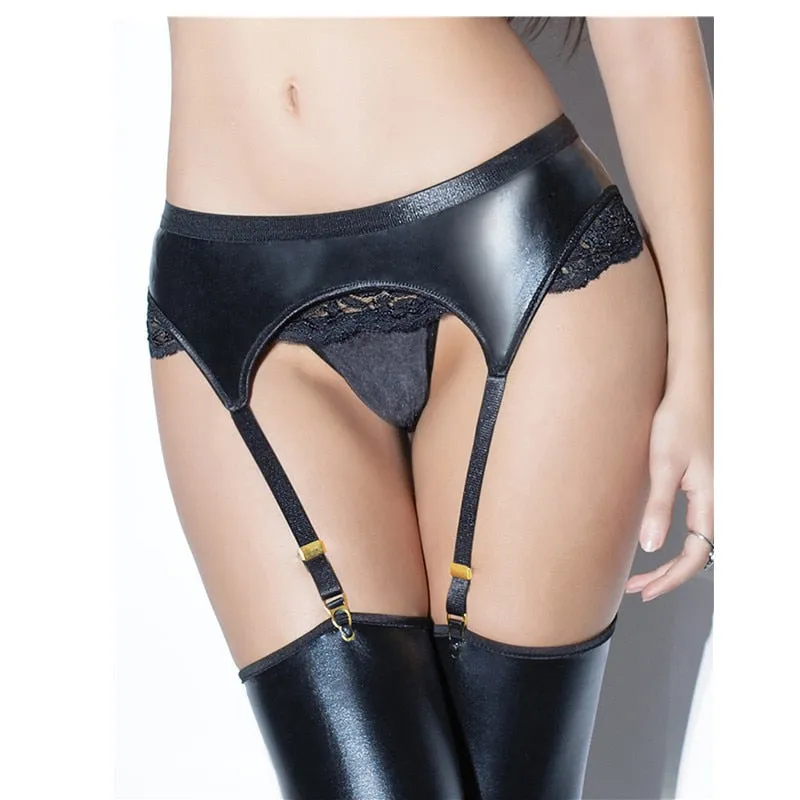 Black Waist Garter Belt Suspender Lingerie for Women.