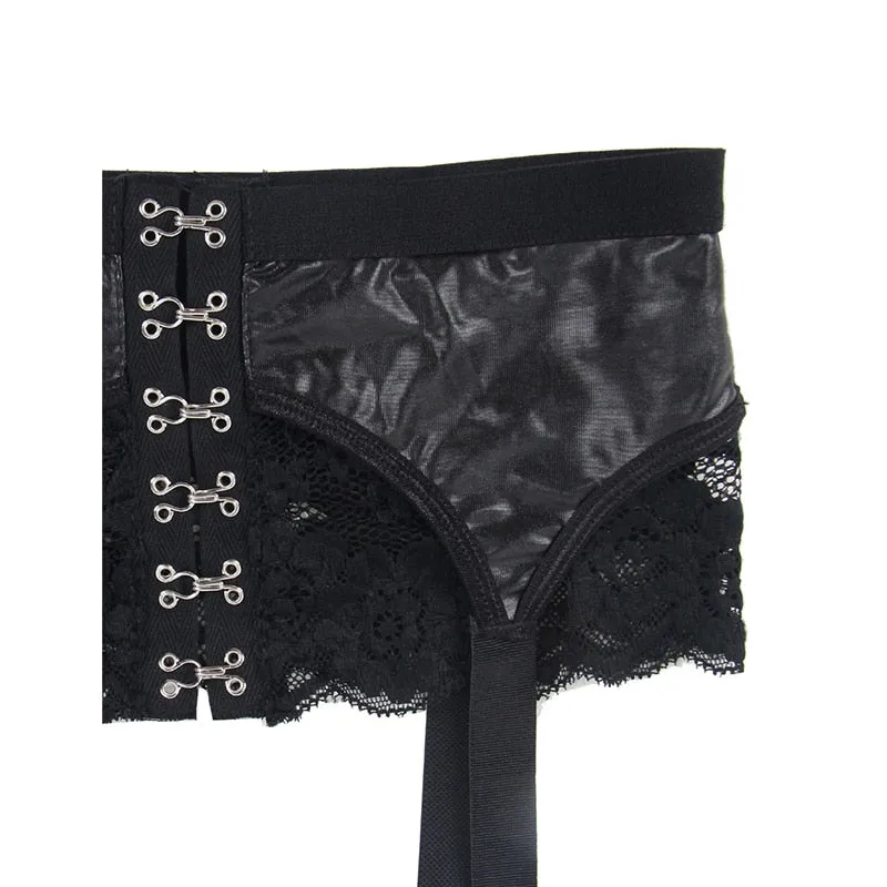 Black Waist Garter Belt Suspender Lingerie for Women.