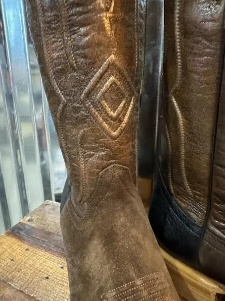 Blake Chocolate Rough Out Brown Tops Mule Barn Boots