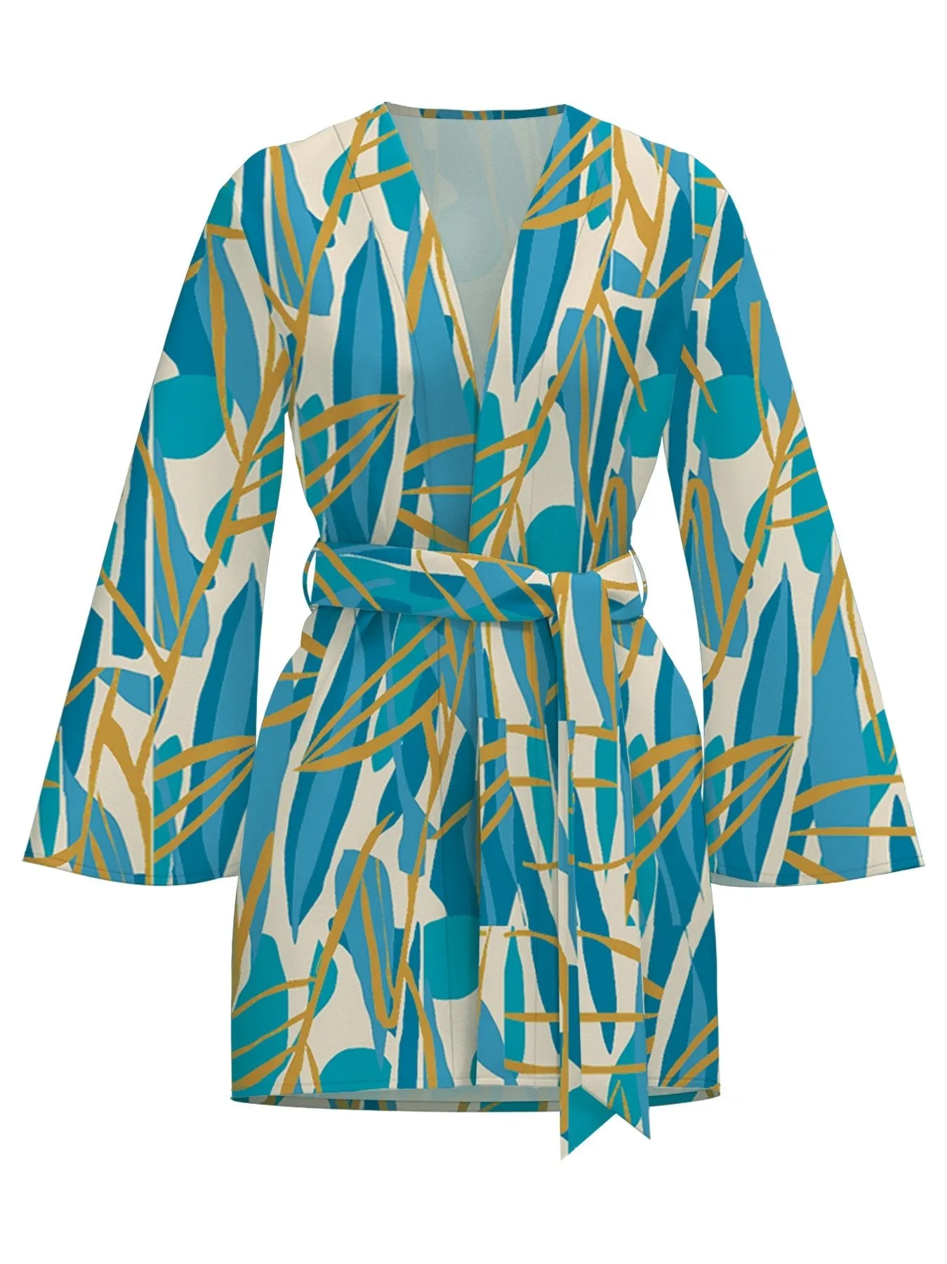 Blossom Teal Mini Kimono