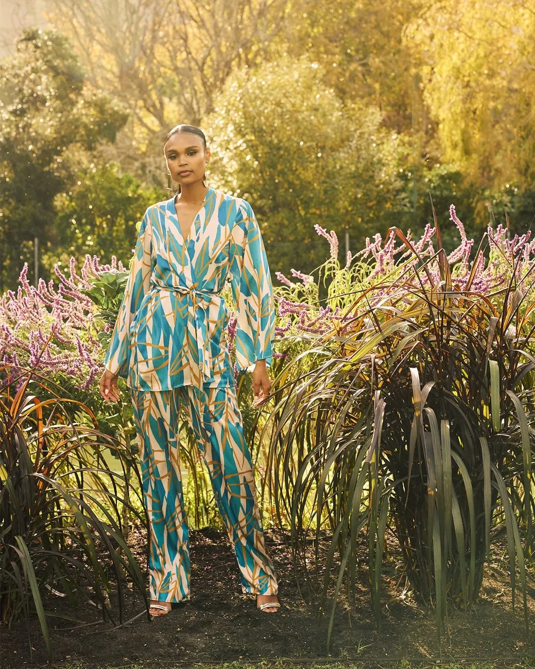 Blossom Teal Mini Kimono