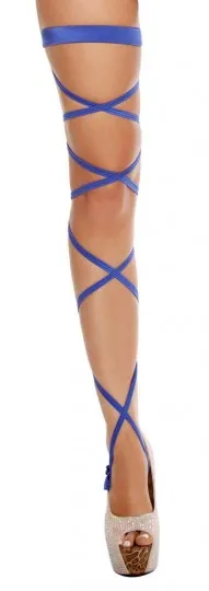 Blue Leg Strap with Thigh Garter Set