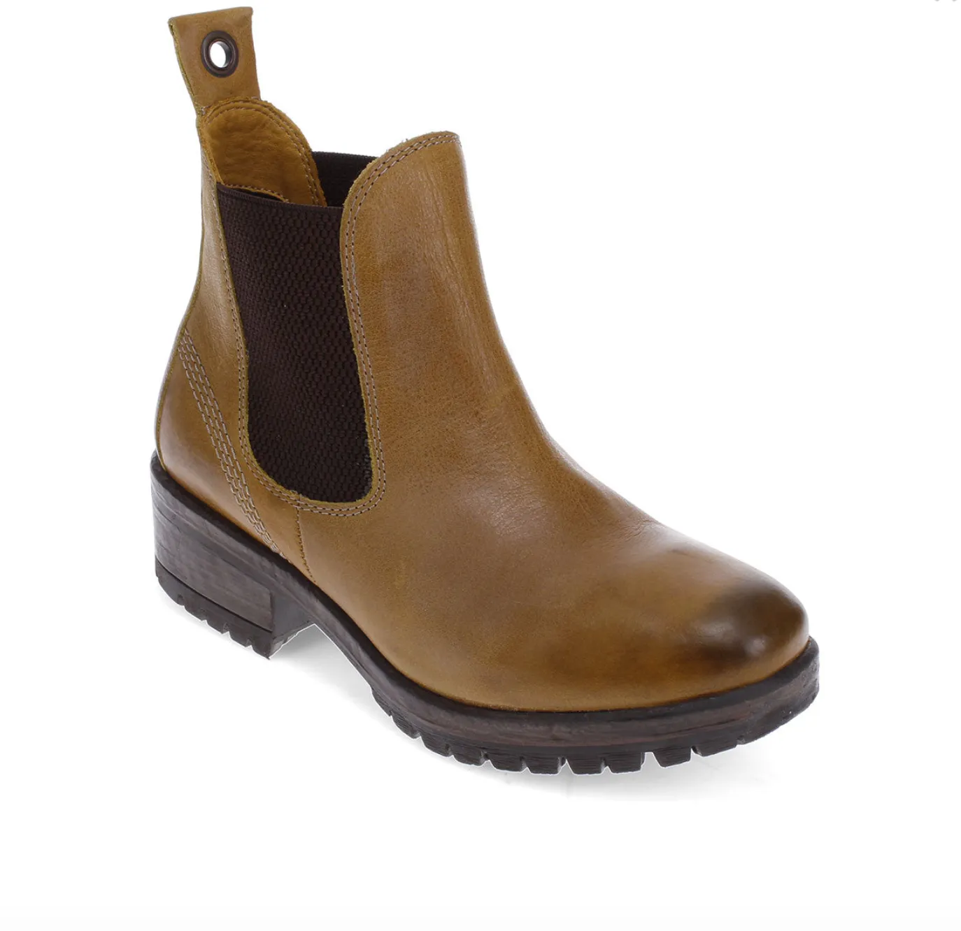 Buenos Florida Leather Chelsea Boot | Mustard Black Red