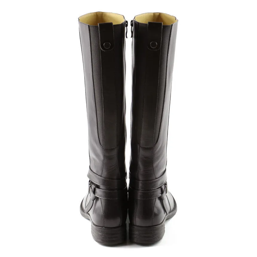 Bussola Women's Trapani Black Knee-High Boots