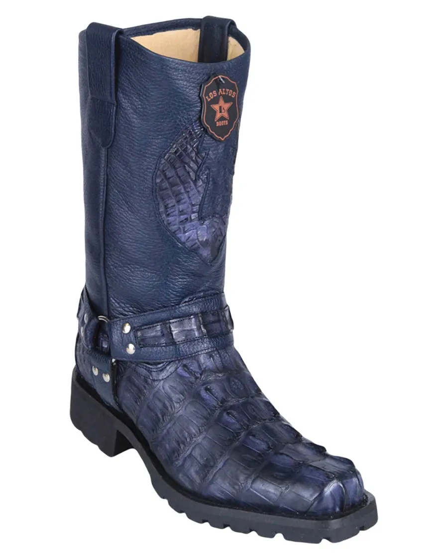 Caiman Tail Biker Boots - Men's Motorcycle Boots.