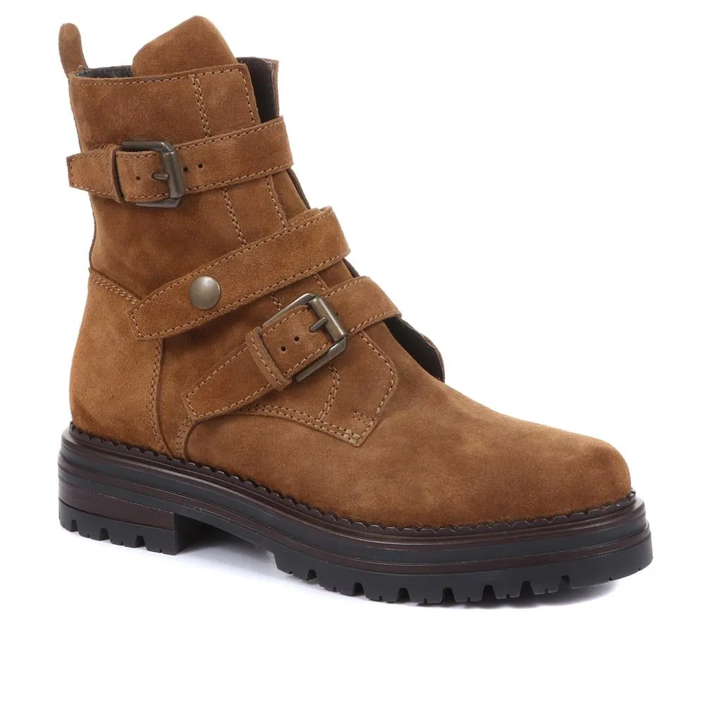 Casimira Buckle Biker Boots