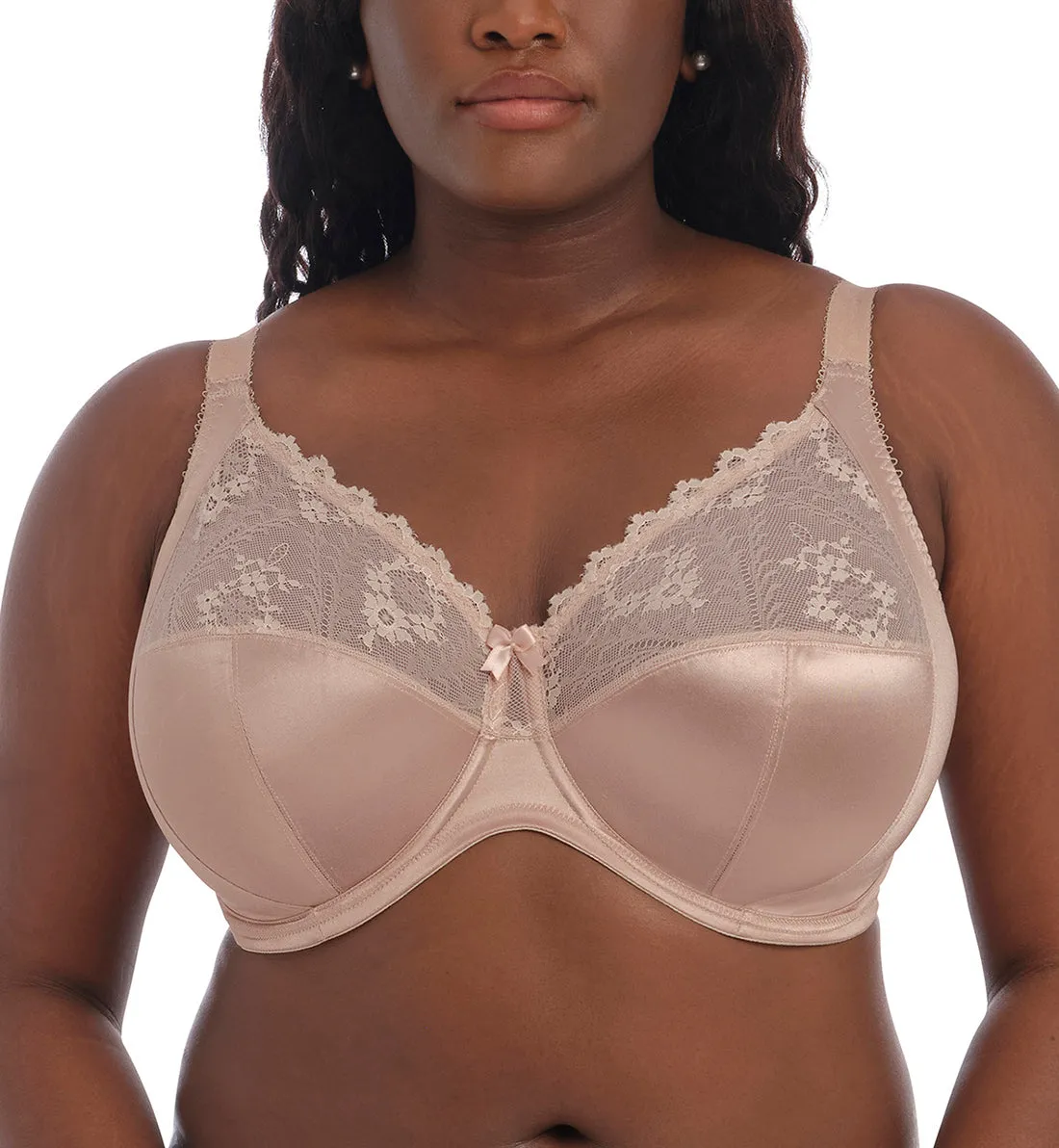 Cassie Lace Top Underwire Bra - Fawn.