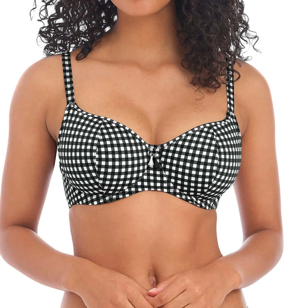 Check In Sweetheart Padded Underwire Bikini Top in Monochrome by Freya (201903)