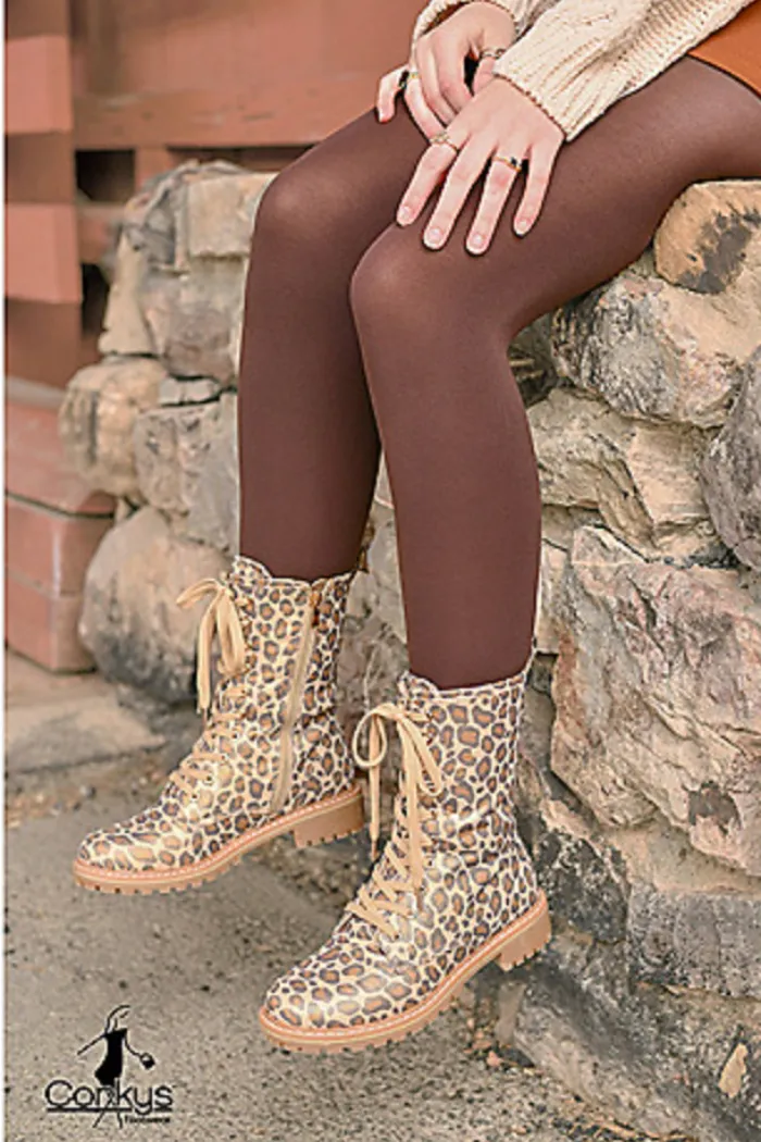 Cheetah Print Combat Boots