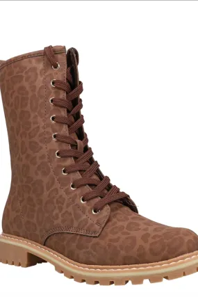 Cheetah Print Combat Boots