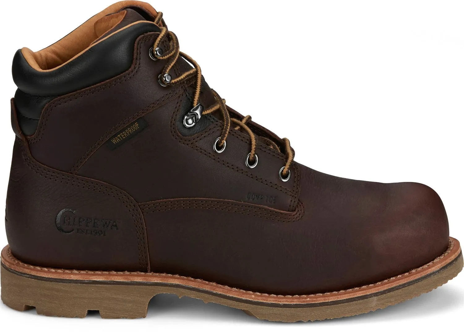 Chippewa Men's 6in Waterproof Met Guard Composite Toe Puncture Resistant Briar Oiled Leather Work Boots