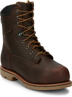 Chippewa Men's 8in Waterproof Met Guard Composite Toe Work Boots in Briar Oiled Leather