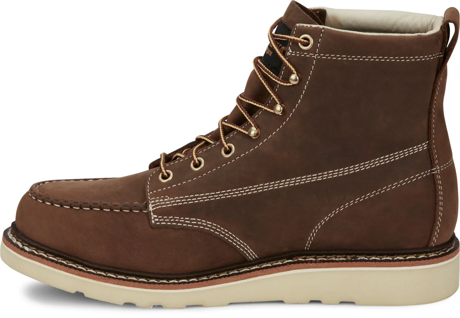 Chippewa Men's Steel Toe Work Boots, 6-inch Wedge, Hickory Leather