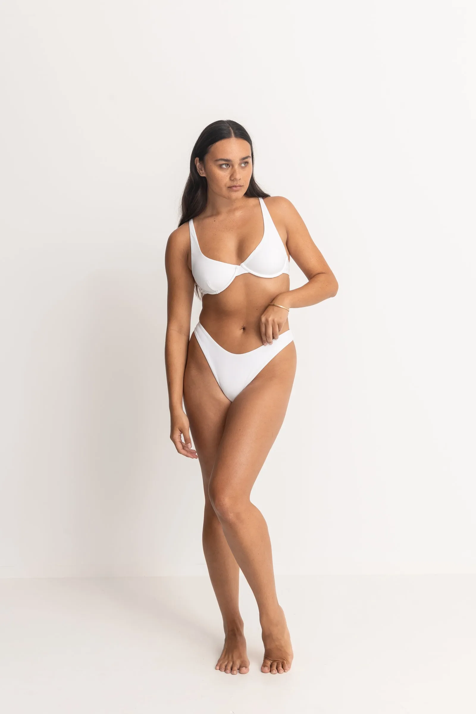 Classic White Underwire Bikini Top