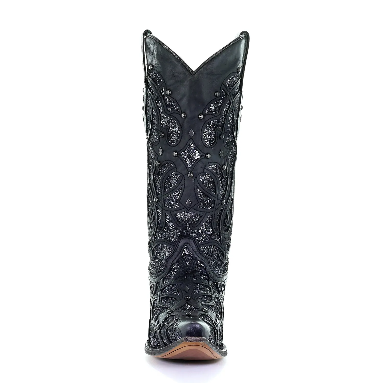 Corral Women's Glitter Cowboy Boots Leather Black/Grey