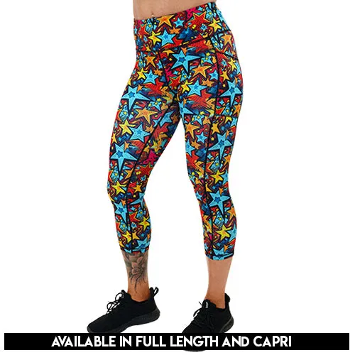 Cosmic Galaxy Print Leggings