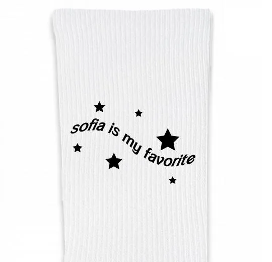 Create Personalized XL White Crew Socks - Design Your Own