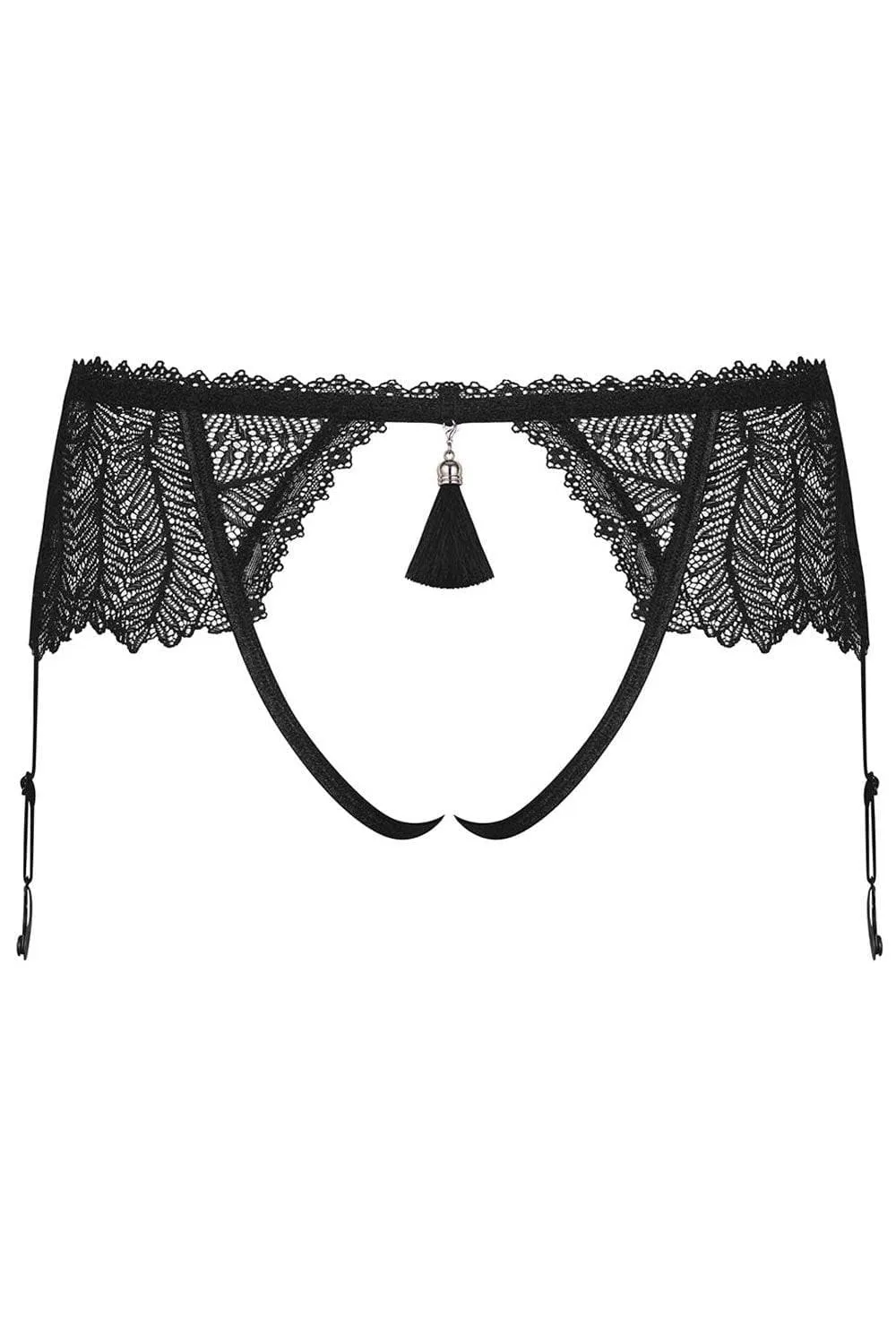 Crotchless suspender brief in Romanian style.