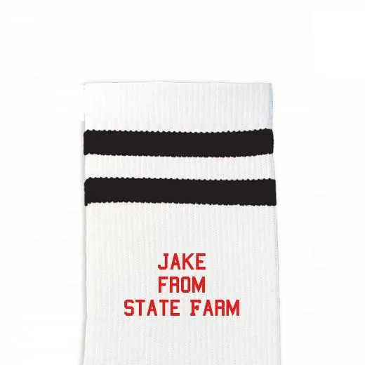 Custom Striped Crew Socks - Medium