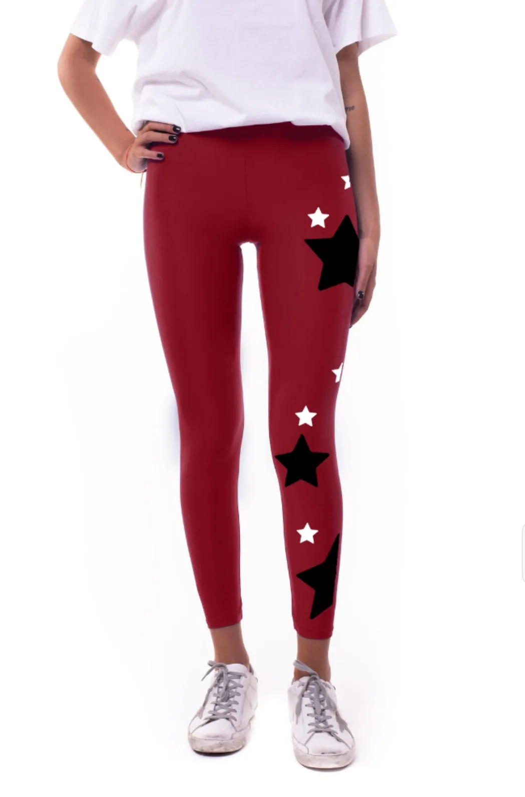 Customizable lycra leggings in a waterfall design