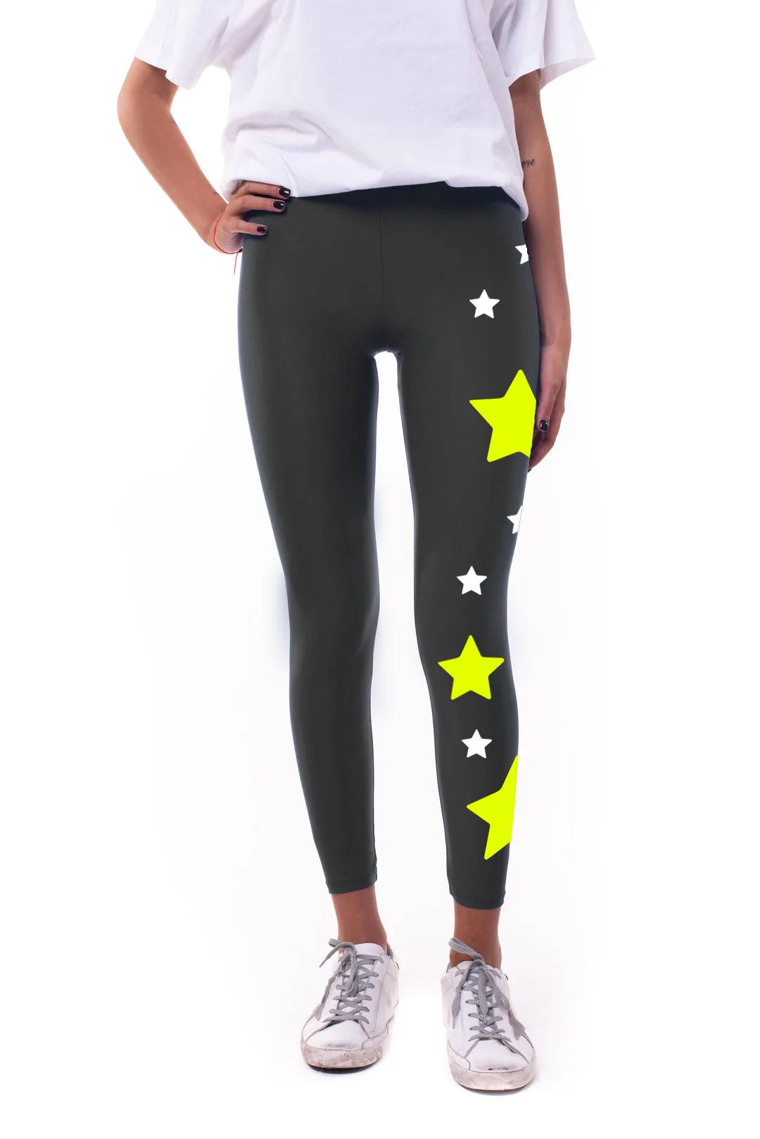 Customizable lycra leggings in a waterfall design