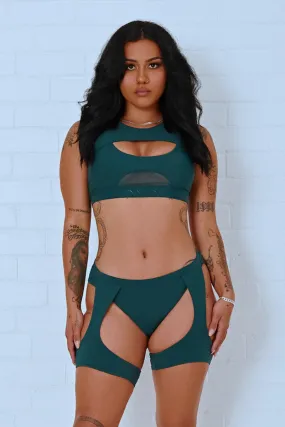 CXIX Teal BaddieBabe Garter Bottoms