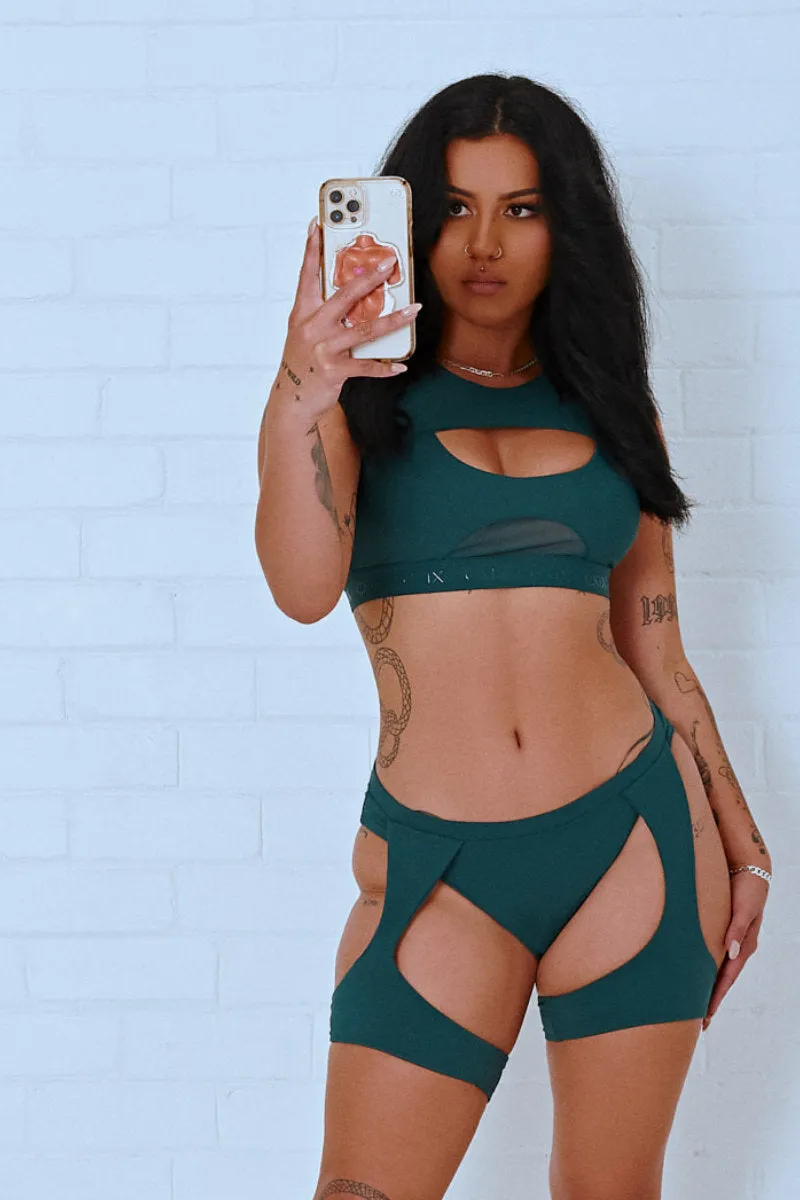 CXIX Teal BaddieBabe Garter Bottoms