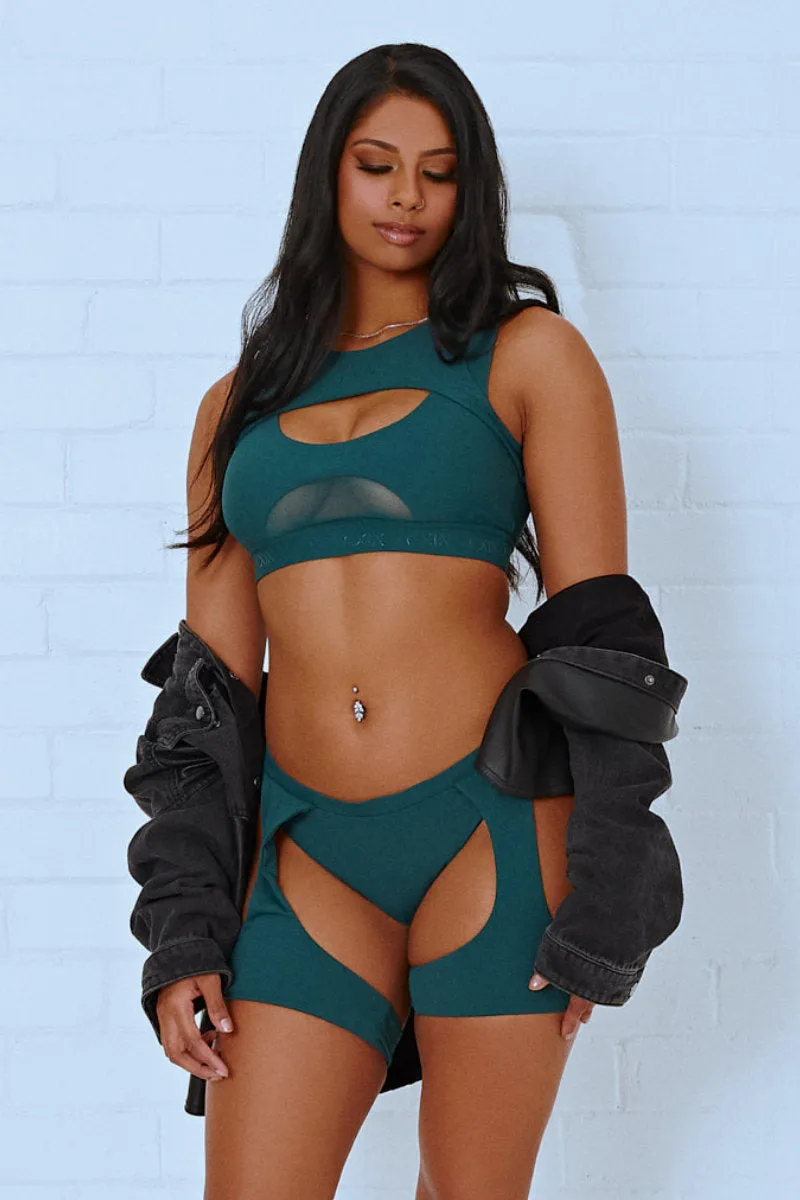 CXIX Teal BaddieBabe Garter Bottoms