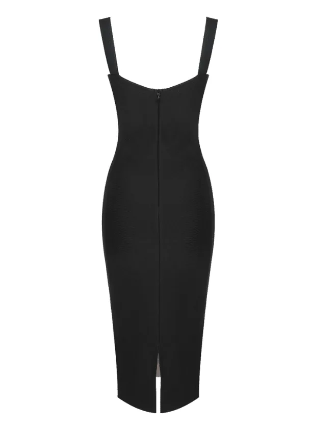 Dacia Black Midi Dress - Affordable Price, Stylish Design | Shop Now!