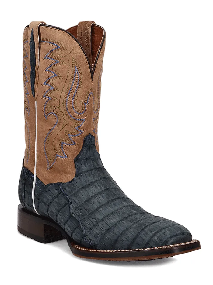 Dan Post DP5014 Mens LEON Caiman Square Toe Boot - Denim Blue