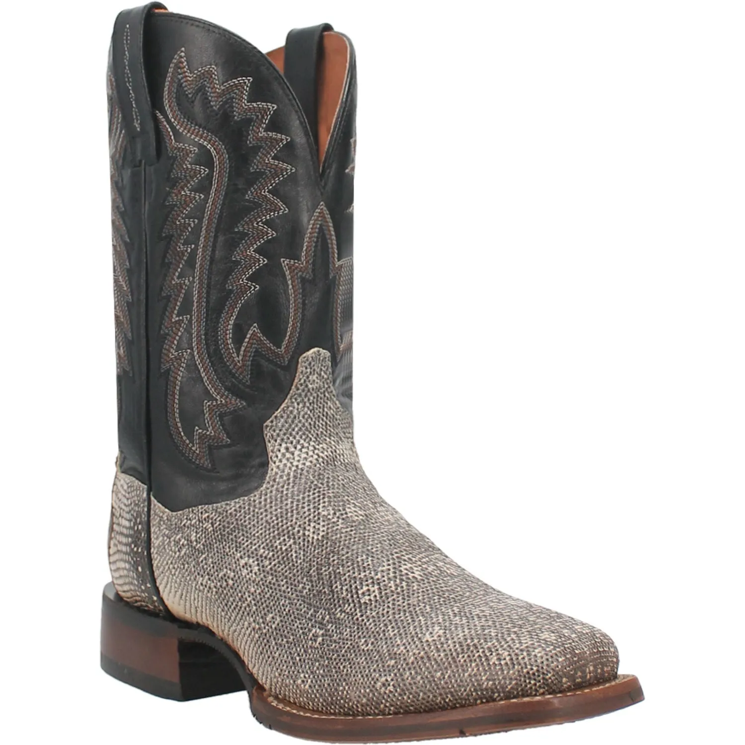 Dan Post Men's Elgin Natural/Black Lizard Western Boots