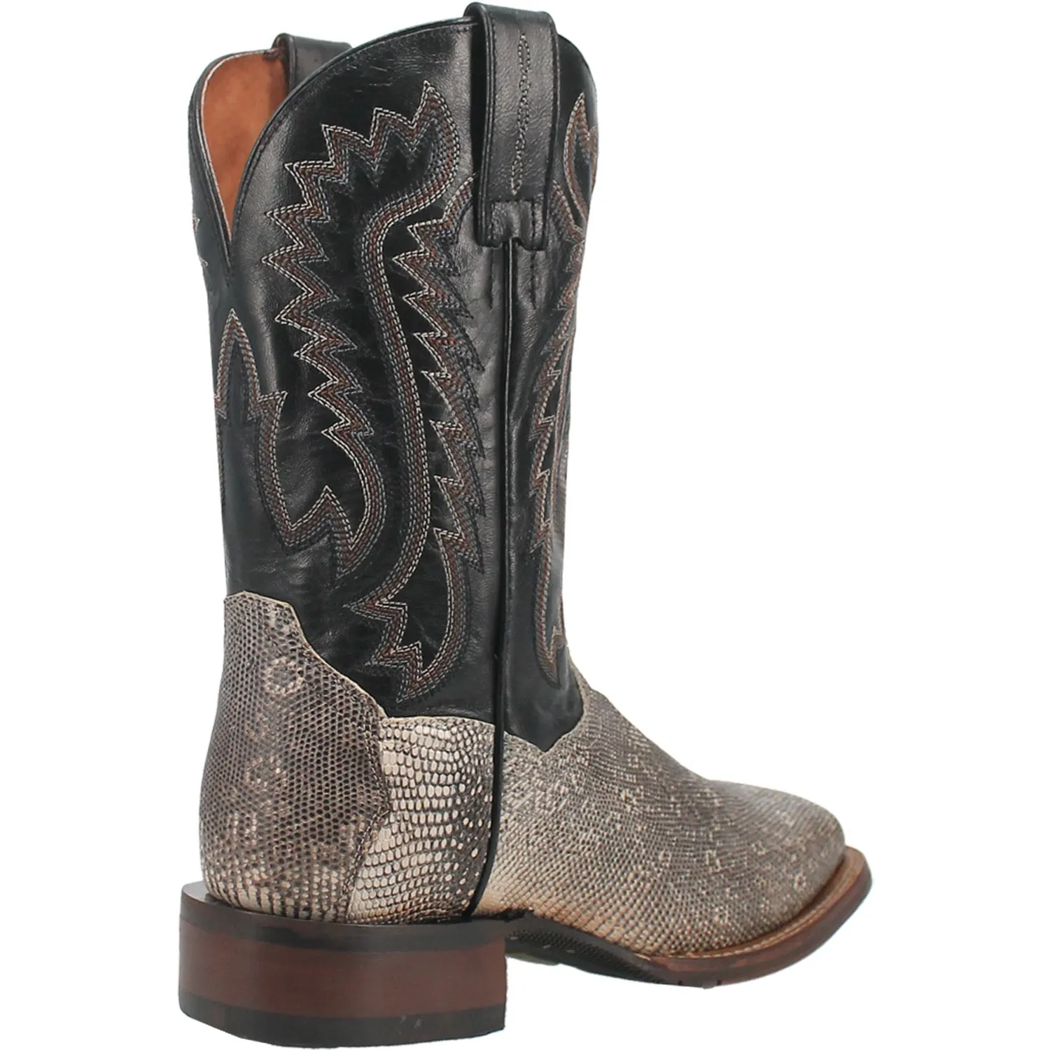 Dan Post Men's Elgin Natural/Black Lizard Western Boots